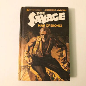 Vtg 1975 Doc Savage Man  of Bronze Superhero Kenneth Robeson Golden Press